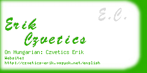 erik czvetics business card